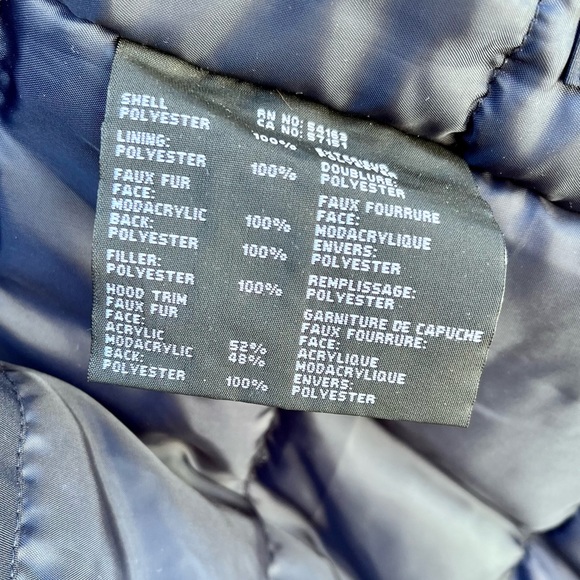 *Marc New York | Navy Faux Fur Trimmed Parka with Detachable Hood Size XL - Picture 8 of 12